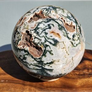 Druzy Moss Agate Sphere